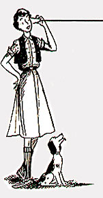 The Make girl holding a cone with string attached to her ear, experimenting with sound.