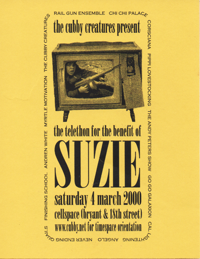 flyer for the Telethon for the Benefit of Suzie, March 4, 2000