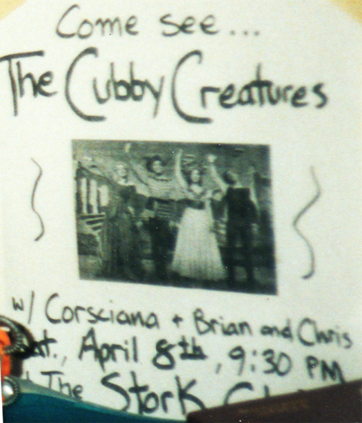 flyer for Stork Club show, April 8, 2000