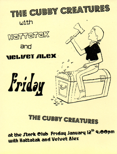 flyer for Stork Club show, January 12, 2001