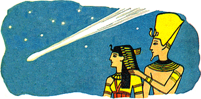 Ancient Egyptians looking at a shooting star