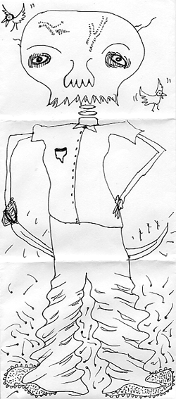 Exquisite Corpse Drawing used as the cover of the print version of the Exquisite Corpse Misalette.